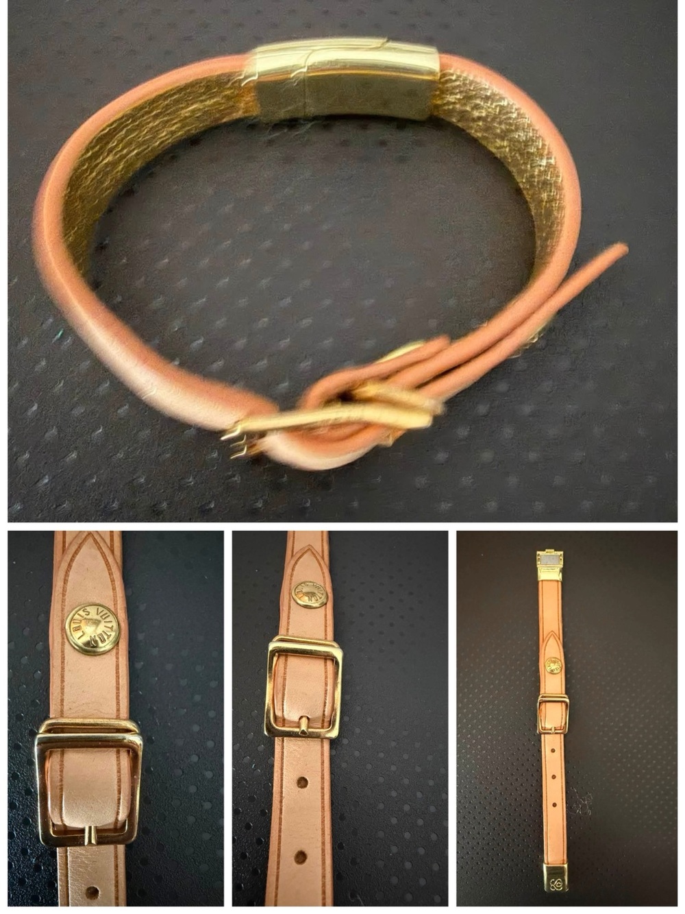 Spark*l Leather Wrap Gracie Bracelet with Gold Hardware - Tan